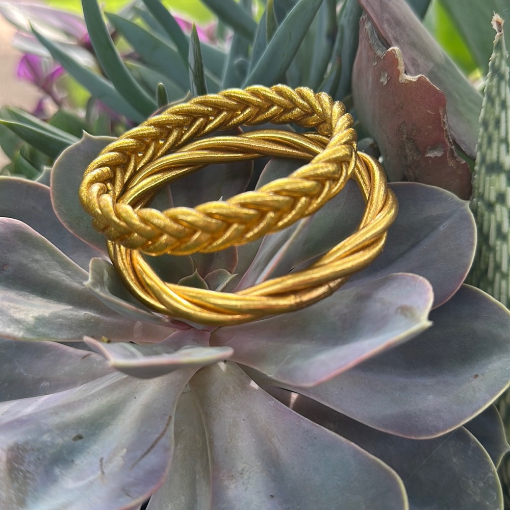 Braided Waterproof Bangles Set of 2 Size XS